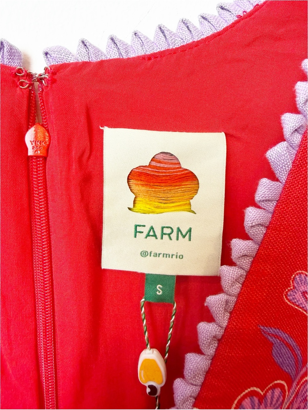 FARM Rio | Porcelain Garden Red Midi Dress NWT - Picture 7 of 11